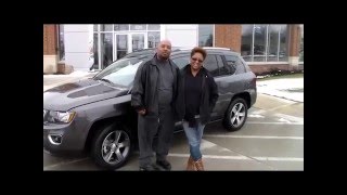 'LA' & Sandy Acre take home a 2015 Jeep Compass from Deacons Chrysler in Mayfield