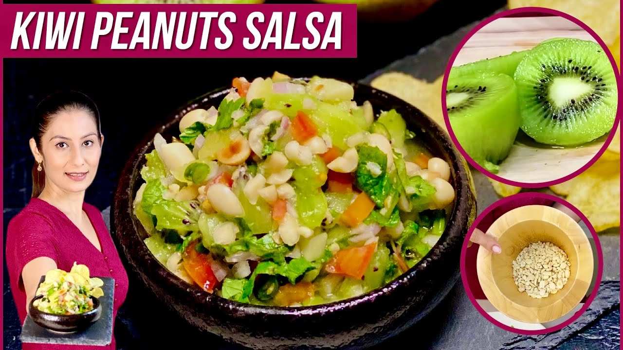 Spicy kiwifruit salsa feta toasties