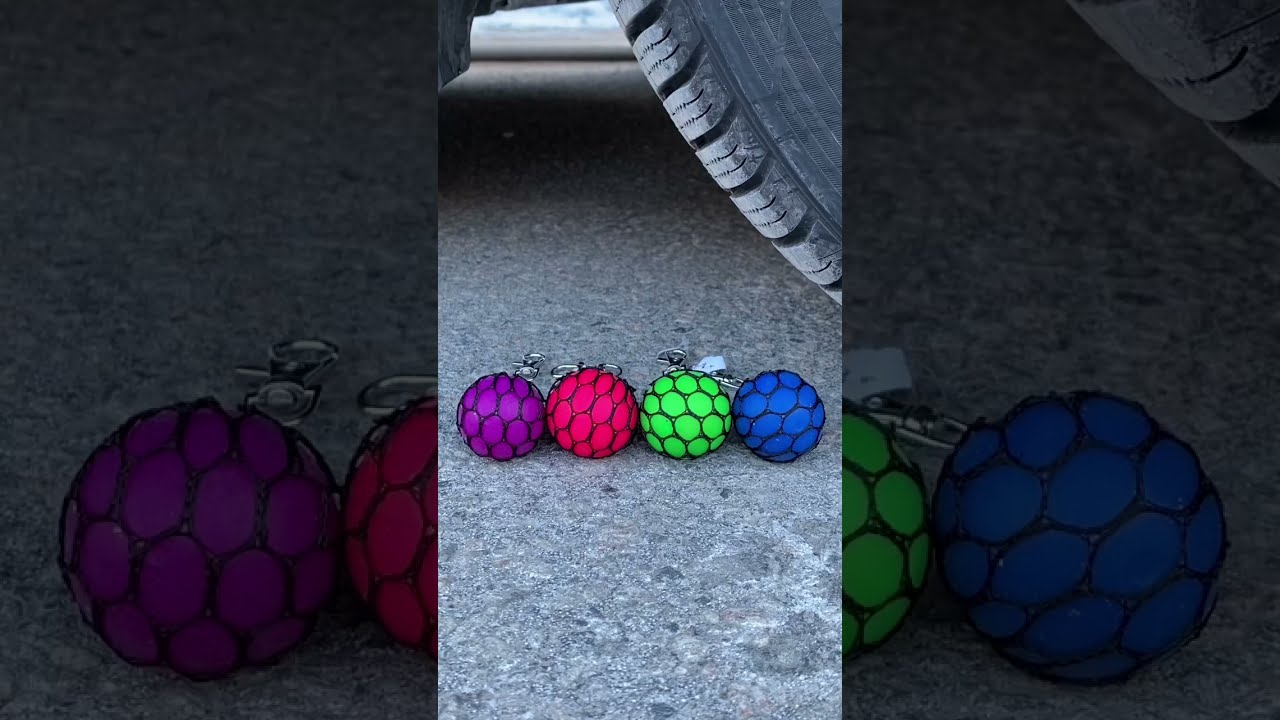 ⁣Crushing Crunchy & Soft Things by Car! EXPERIMENT CAR vs SOCCER BALLS