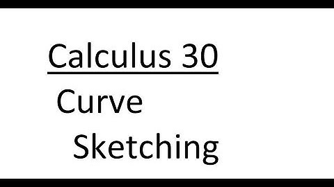 Calculus 30 5.5 Intro to Curve Sketching