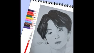 drawing jungkook from BTS step by step/رسم جونغكوك من فرقة BTS خطوة بخطوة