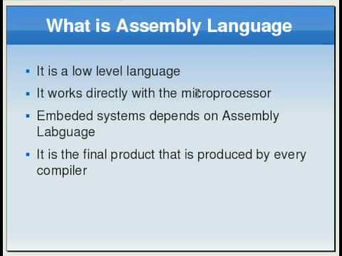 Assembly Language Tutorial #1 Introduction - YouTube