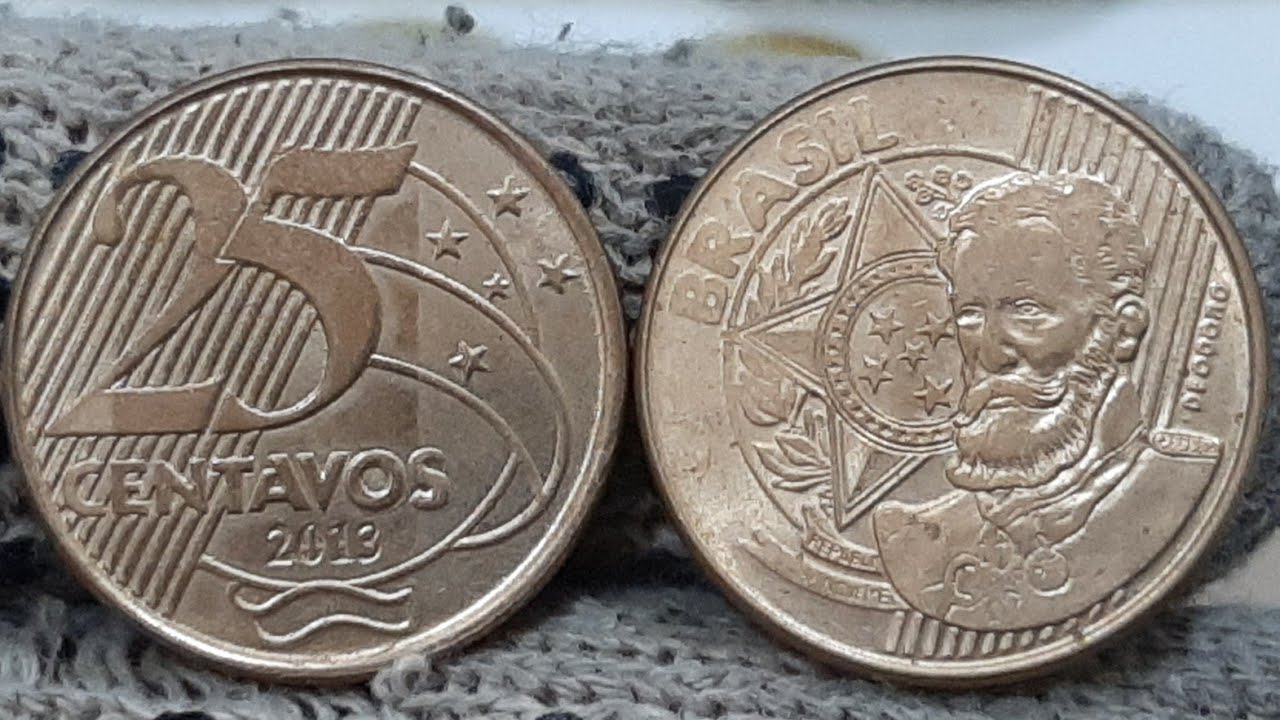 MOEDA QUE VALE DE 💲 100 A 120 REAIS 💵 25 CENTAVOS ANO 2013 VOCÊ TEM COM ...