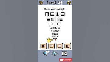 Brain Crack Level 33 Check your eyesight Walkthrough