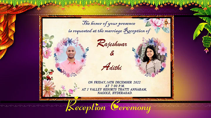 Rajeshwar With Adithi Reception Live Streaming On ...