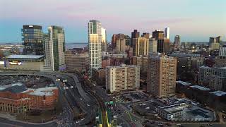 BOSTON SKYLINE AT SUNSET