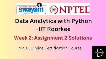 Data Analytics with Python -IIT Roorkee Week 2 Assignment Answers ||Jan 2024|| NPTEL