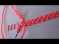 basic hand embroidery: Raised Chain Stitch Band