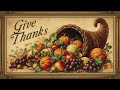 Give Thanks Thanksgiving Art | Fall Cornucopia Frame TV Decor | Warm Autumn Ambience 4K Slideshow