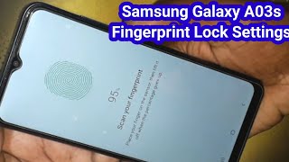 Samsung A03s Fingerprint Lock Settings | How To Setup Fingerprint Lock in Samsung Galaxy A03s