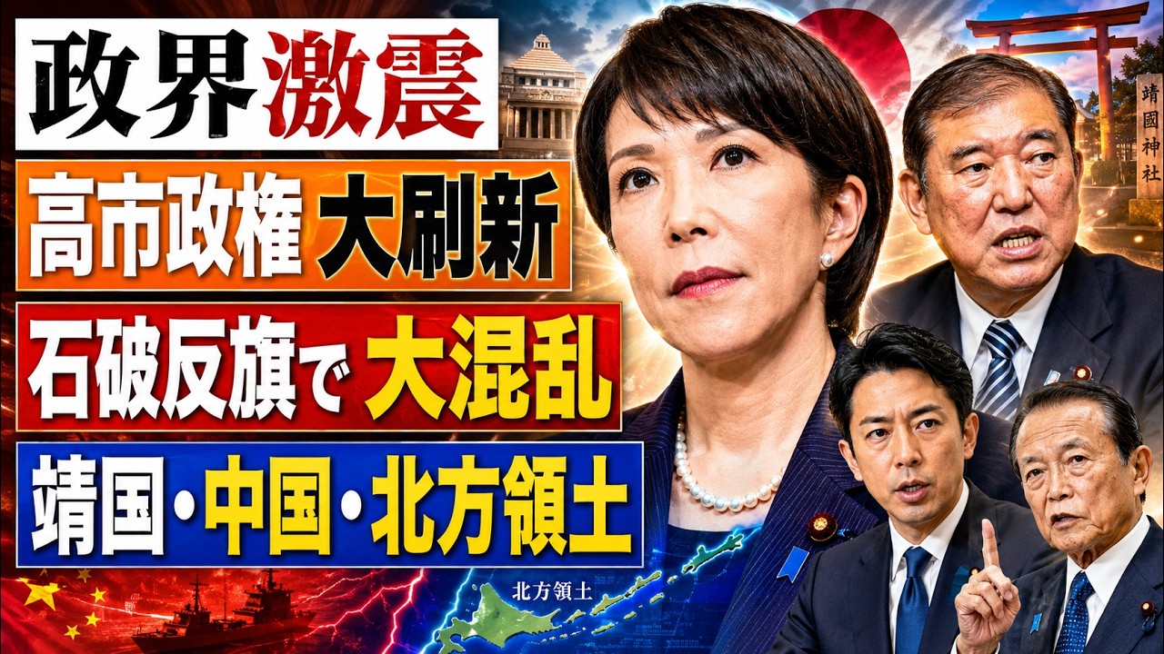 【8月18日総合ニュース・政界激震】高市政権「秋の大刷新」へ！消費税減税に石破茂氏が反旗、麻生太郎氏の党内改革・小泉進次郎氏の靖国参拝・中国輸出規制・北方領土問題まで一気に緊迫