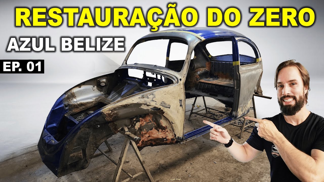Fusca 1981 Renasce com Azul BELISE 💎 PINTURA Metálica Desenvolvida pela Sikkens! 💙