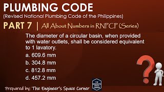 Plumbing Code Part 7 | The Engineer's Space Corner