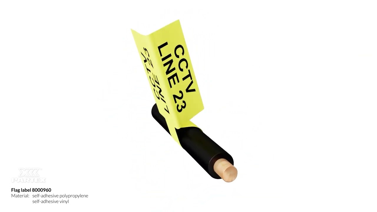 New foldable flag labels from PARTEX LABELS.