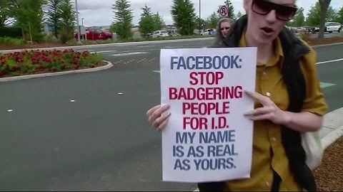 Protesters are calling for Facebook to change its "real name" policy.