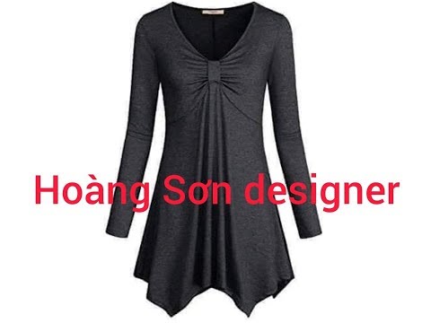 Video dạy căt may cơ bản:hướng dẫn cách cắt áo cổ tim nhún... - youtube