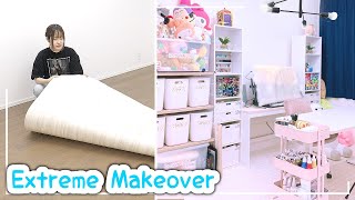 EXTREME ROOM MAKEOVER and ROOM TOUR *aesthetic*