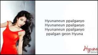 HYUNA - '빨개요 (RED) Lyrics