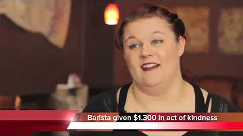 Barista given $1,300 in random act of kindness at Cadence Coffee - Molly Williams