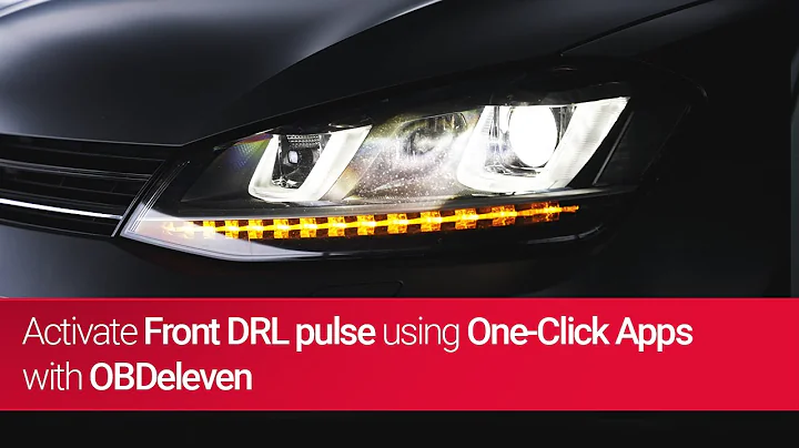 How to activate front Daytime Running Lights pulse in Volkswagen Vehicles