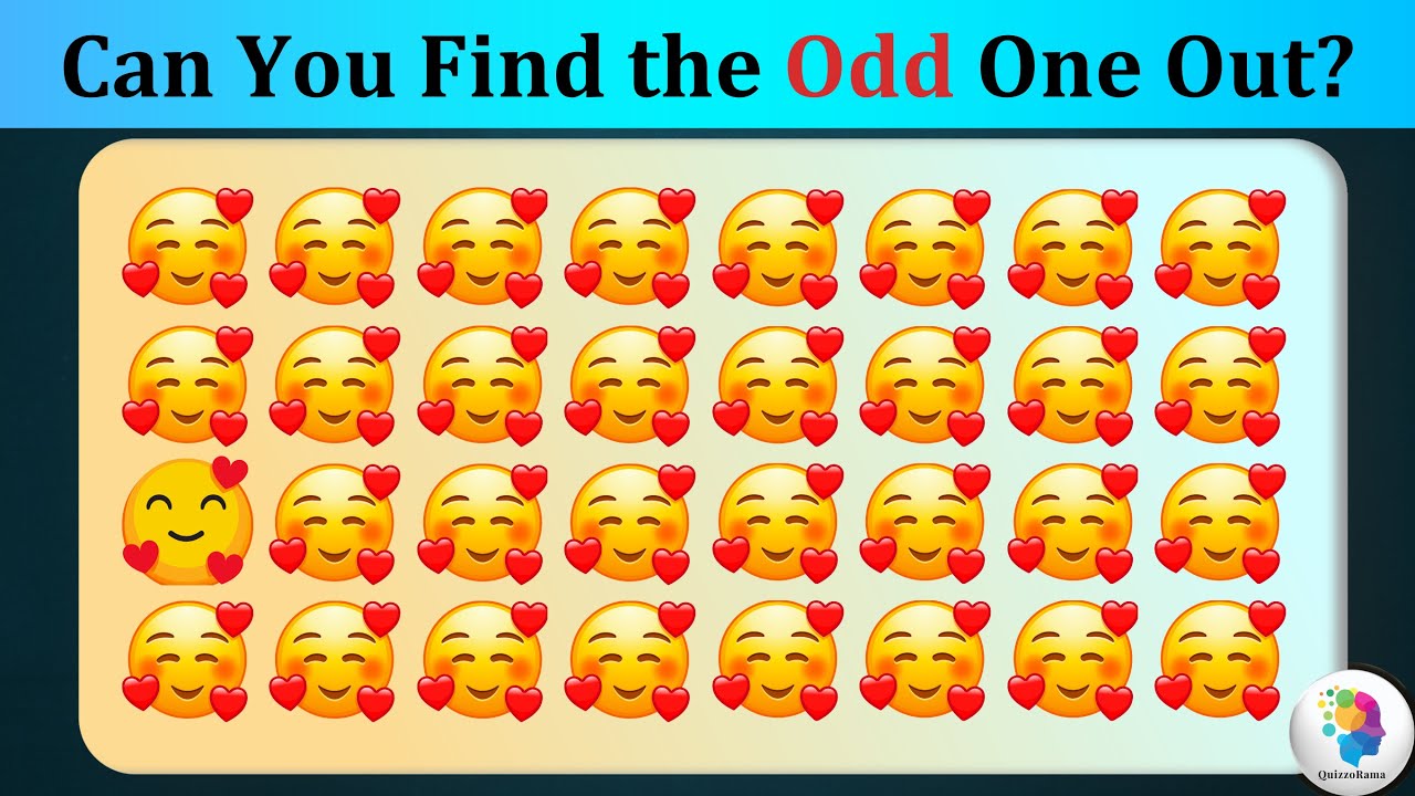 Find the ODD One Out | Find The ODD Number And Letter Edition! | Emoji ...