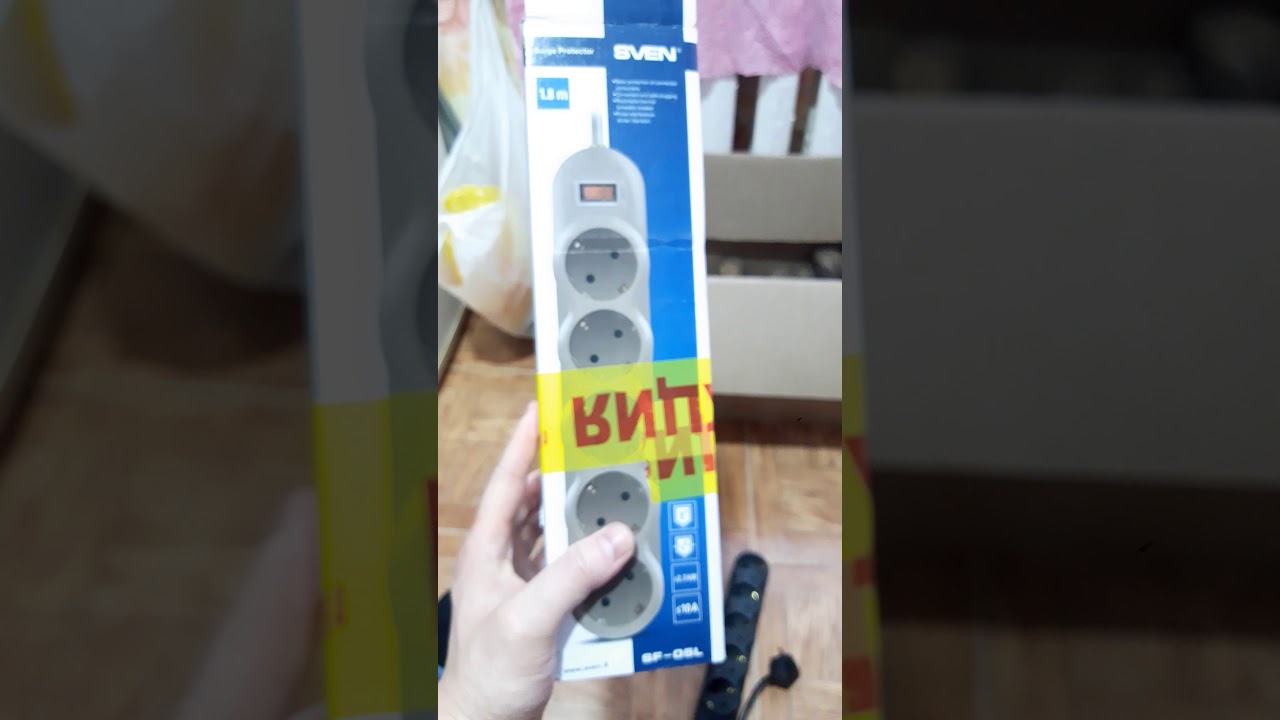 Обзор сетевого фильтра SVEN SF-05L модификации 1.8 метра из магазина SulPak