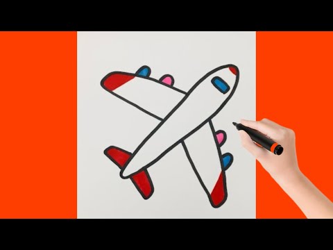 KOLAY UÇAK ÇİZİMİ ✈️ Uçak Nasıl Çizilir (Kolay Çizimler)