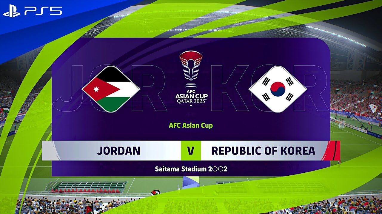 eFootball 2024 - Jordan vs. South Korea - AFC Asian Cup 2023 Semi Finals Match | PS5™ [4K60]