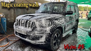 Vlog 25 | Magic Coating Wash Of Scropio | Magic Touch Car Wash & Detailing #scorpio #automobile #car