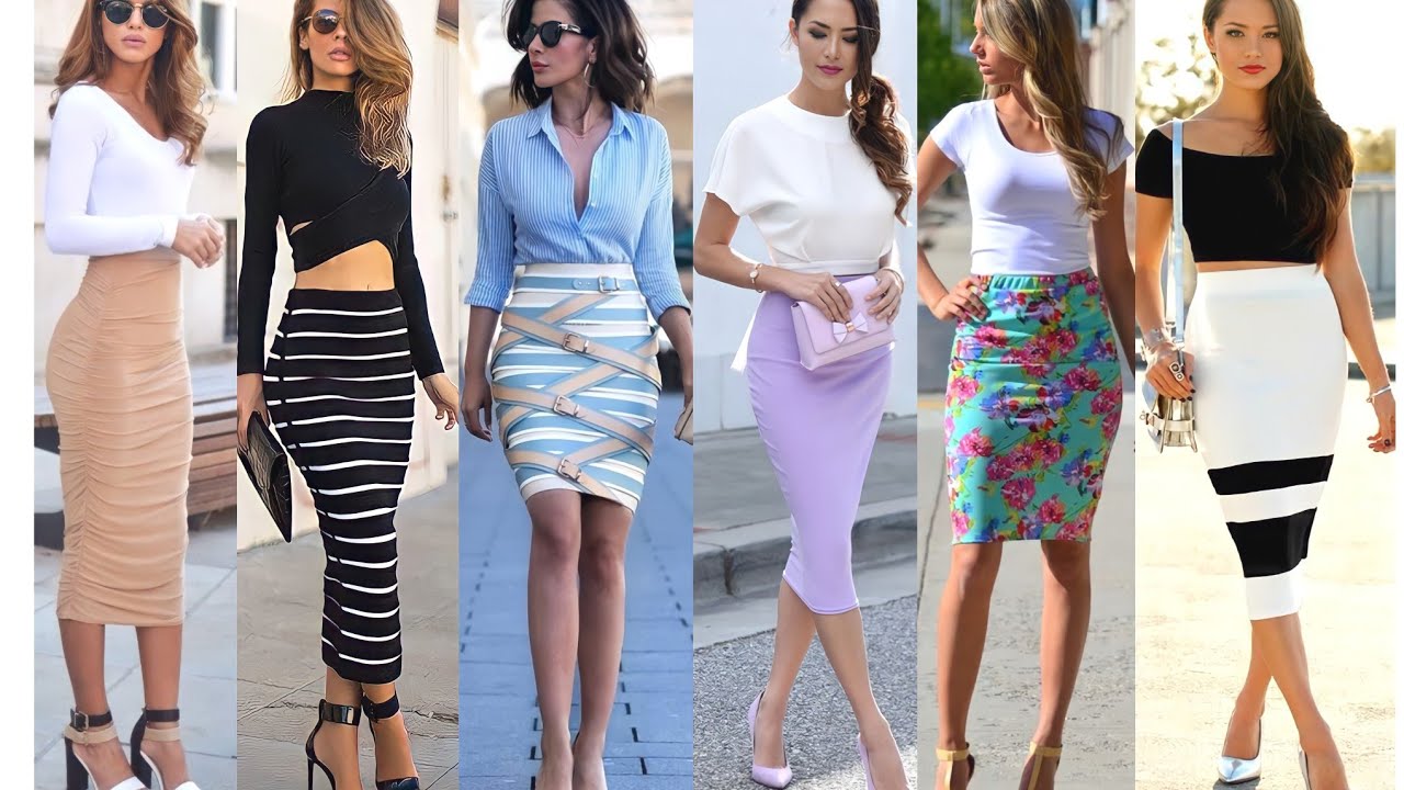 CÓMO COMBINAR FALDAS TUBO O FALDA LÁPIZ /OUTFITS DE MODA 2021 /TENDENCIAS  ESTILO/ FALDASDE MODA 2021 - YouTube