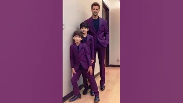 Hrithik Roshan with Son Hrehaan Roshan and Hridhaan Roshan #hrithikroshan #ytshort #shorts #couple