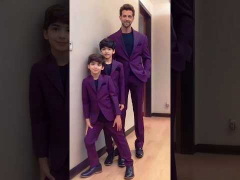 Hrithik Roshan with Son Hrehaan Roshan and Hridhaan Roshan #hrithikroshan #ytshort #shorts #couple