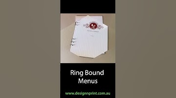 Ring Bound Restaurant Menus Printing