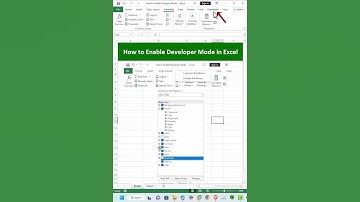 How to enable Developer Mode in Excel.
