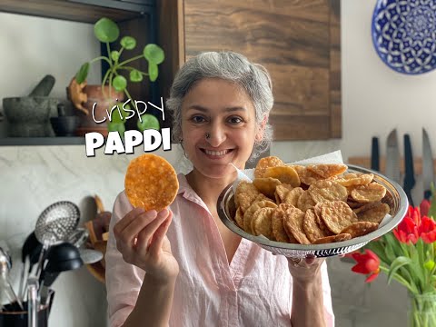 HOW TO MAKE PAPDI AT HOME  Crispy papdi snacks  Papdi chaat  Food with Chetna