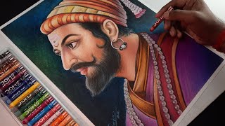 Shivaji Maharaj drawing,  Chatrapati Shivaji Maharaj drawing with Oil pastel |  part - 3 screenshot 5