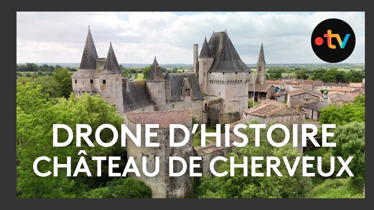 "Drone d'histoire" - Château de Cherveux dans les Deux-Sèvres (79)
