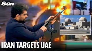 Drone strikes UAE nuke plant as Iranian presenter shoots Kalashnikov rifle on live TV