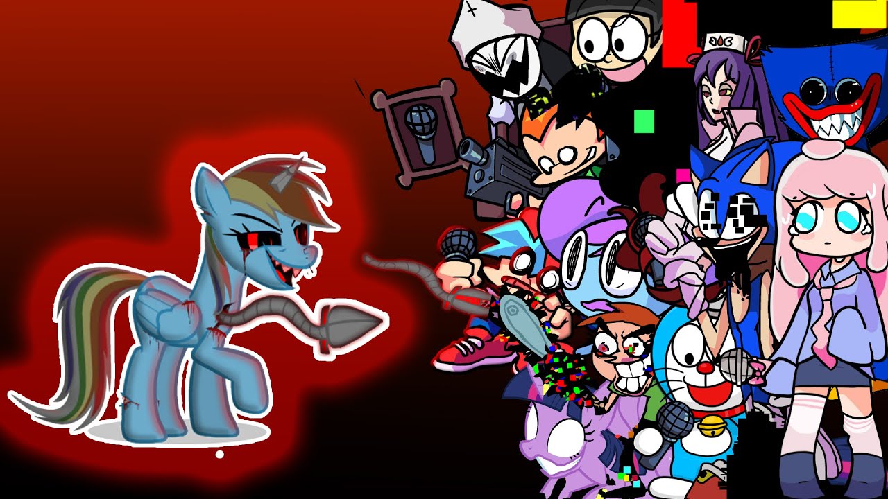 FNF Execution(VS Rainbow.EXE) But Different Characters Sing It🎵Everyone Execution(Rainbow Dash)