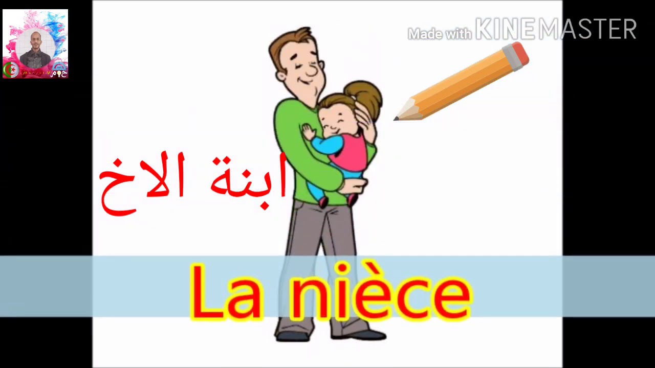 اتعلم اللغة الفرنسية #.الحصة الثالثة ( افراد العائلة بالصوت والصورة والترجمة بالعربية)