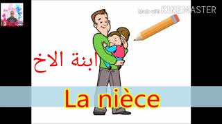 اتعلم اللغة الفرنسية #.الحصة الثالثة ( افراد العائلة بالصوت والصورة والترجمة بالعربية)