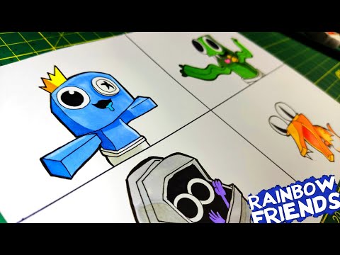 I DRAW THE ORIGIN of RAINBOW FRIENDS from ROBLOX 😱 Paranoid meme Rainbow  friend Roblox DRAWING 