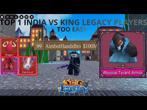 Top 1 India vs King Legacy Players!! | King Legacy PvP