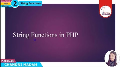String Functions in PHP part-1