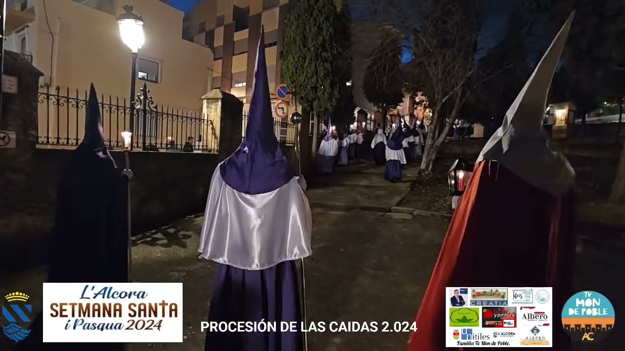 PROCESIÓN DE LAS CAIDAS, Llegada al calvario, ( Alcora 29/03/2024)