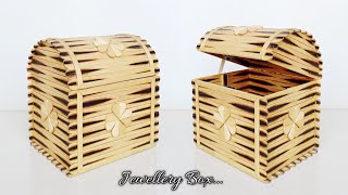 Handmade Jewelry storage boxes | DIY Jewellery Box made from Popsicle Sticks,Bamboo sticks and jute by LifeStyle Designs 2,123 views 2 months ago 8 minutes, 51 seconds