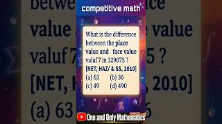 What is the difference between place value and face value of 7 in 329075 ? #shorts #maths