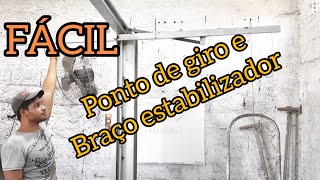 PONTO DE GIRO E BRAÇO ESTABILIZADOR de portão basculante PASSO A PASSO