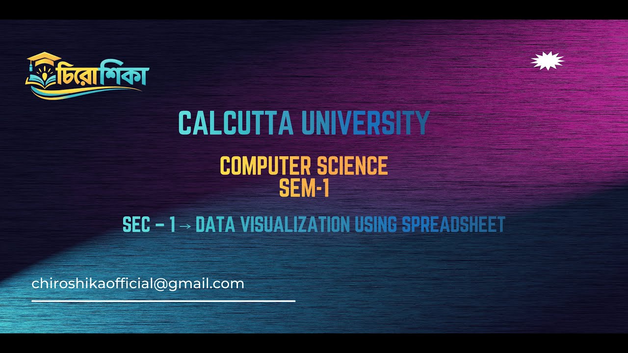 Data Visualization Using Spreadsheet Full Syllabus | CU Sem 1 | SEC 1 | Excel & Google Sheets
