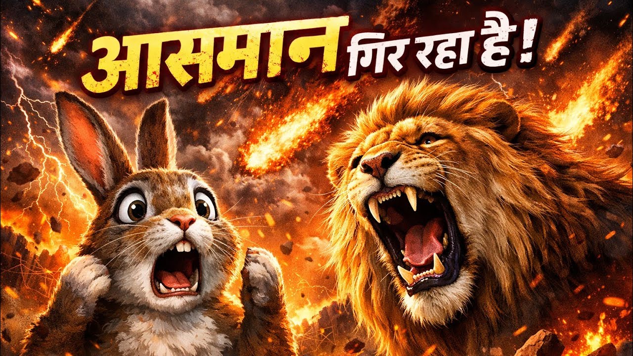 “आसमान गिर रहा है! भागो!” ki kahani cartoon video kargosh ki kahani full download 